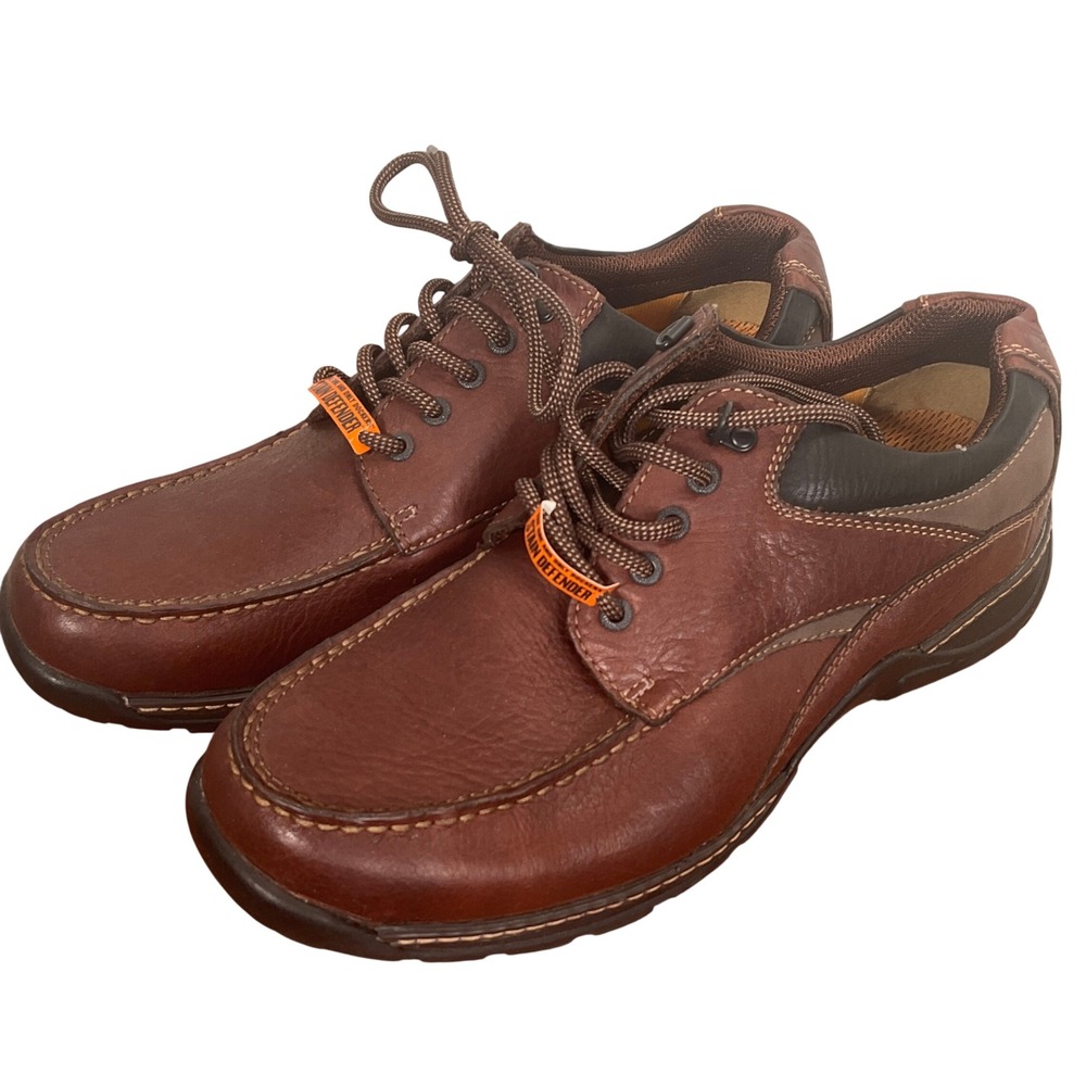 Dockers Stain‎ Defenders Shoes Mens 12M Brown Leather Lace Up Chore Work Casual